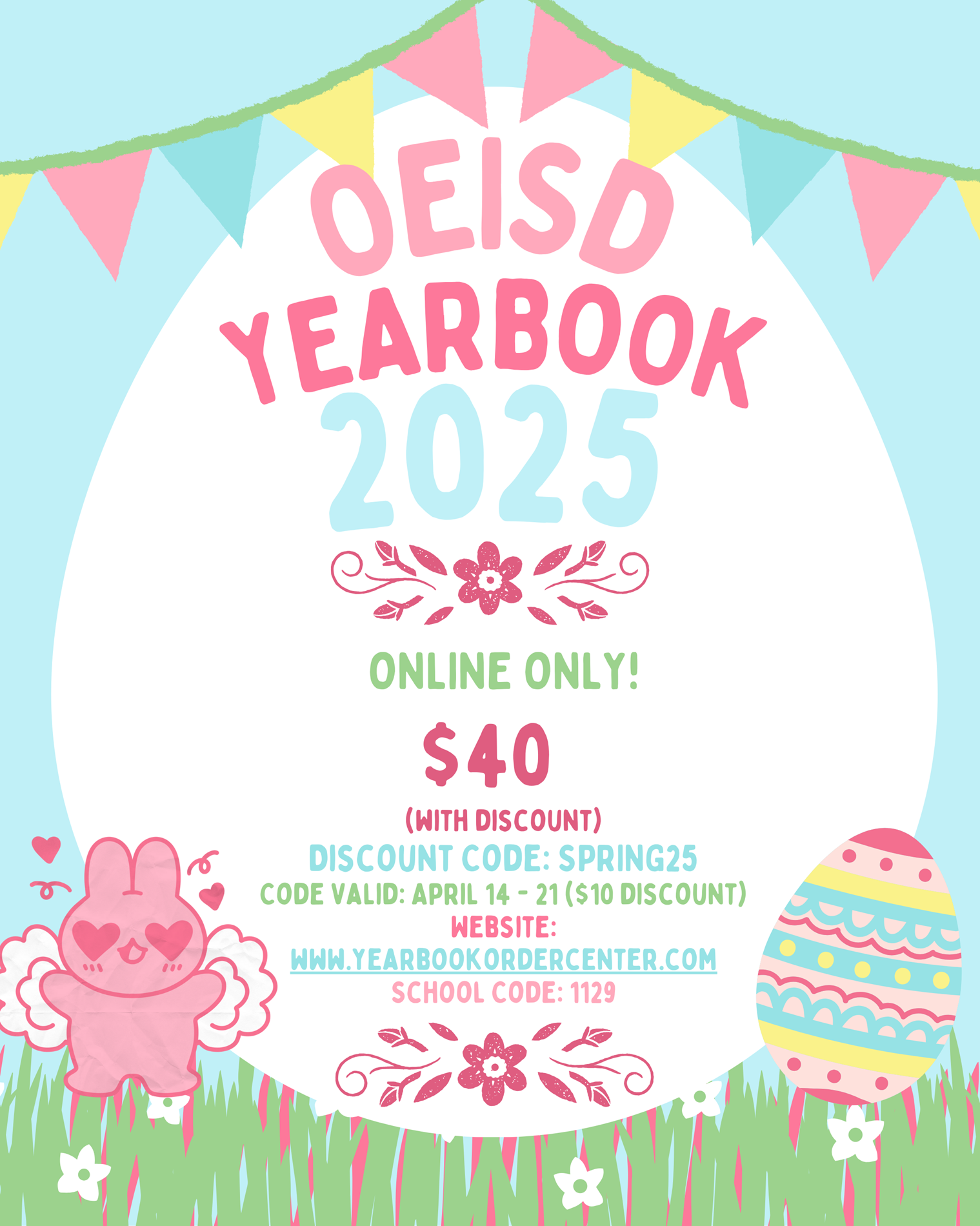 2025 Easter Yearbook Flyer