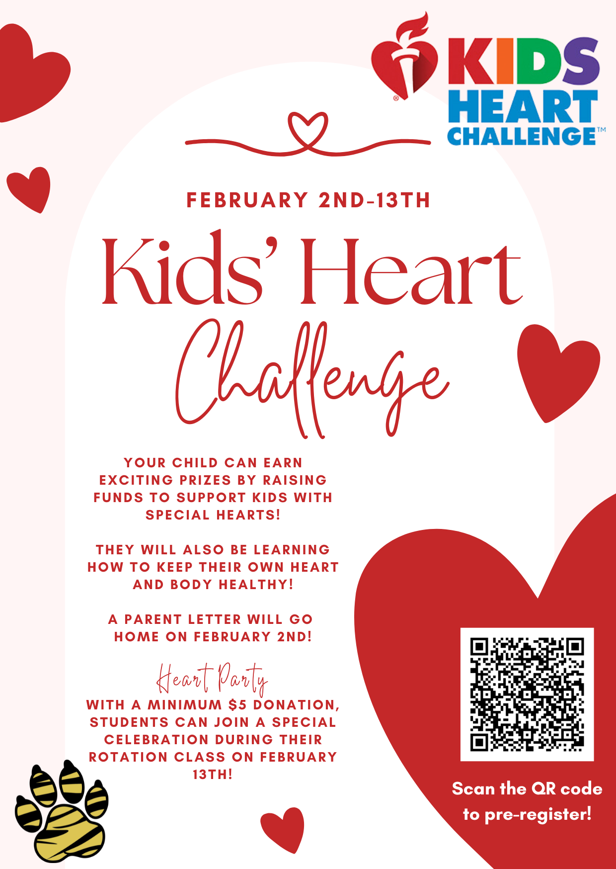 Kids Heart Challenge Flyer