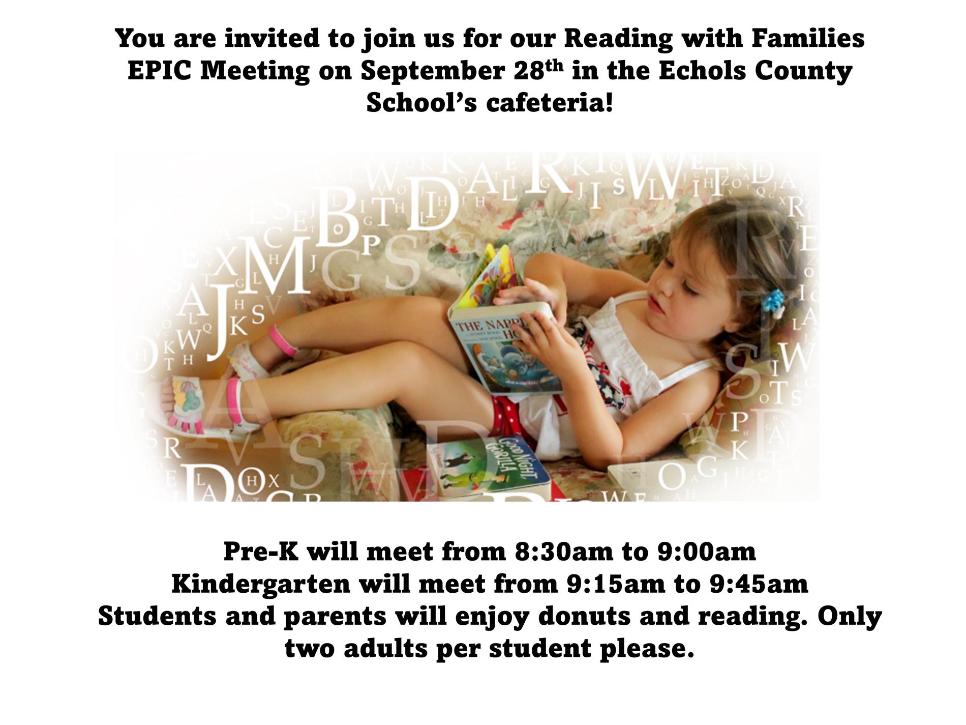 Reading with Families Flyer in English