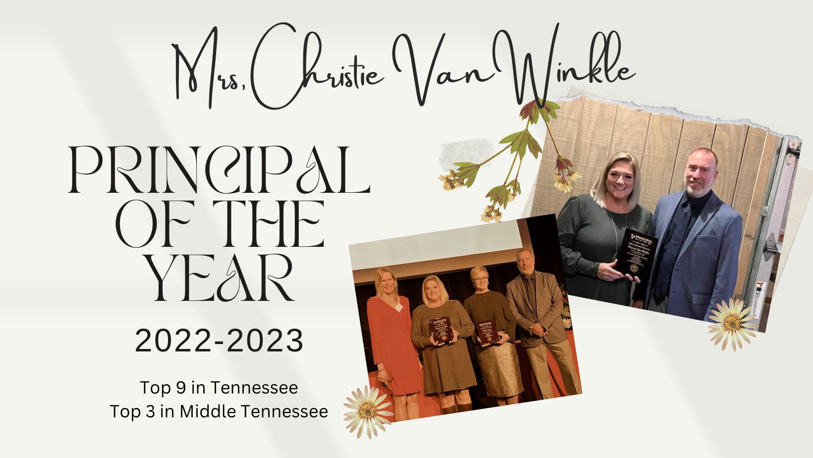 Christie VanWinkle Principal of the Year