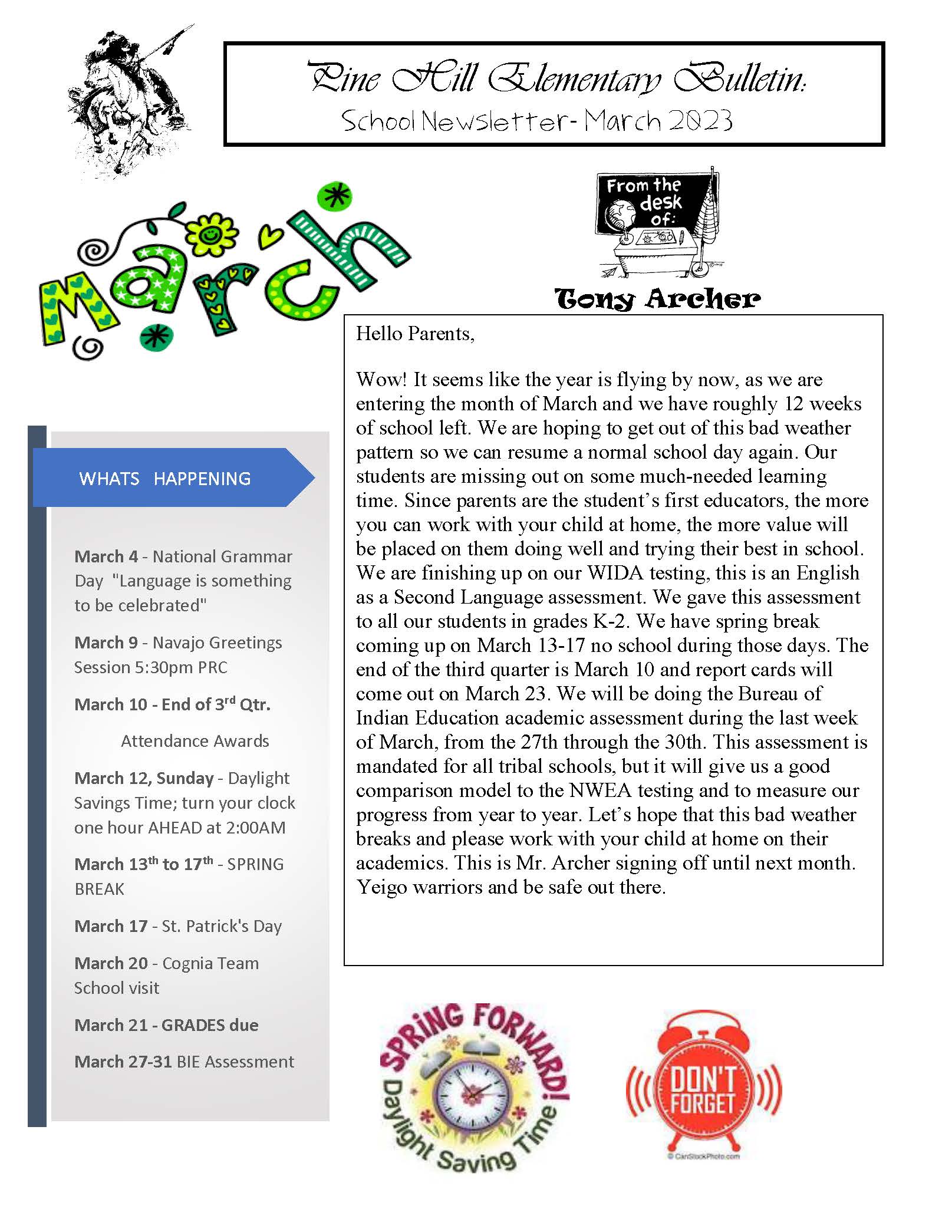 elem march newsletter1 elem march newsletter1
