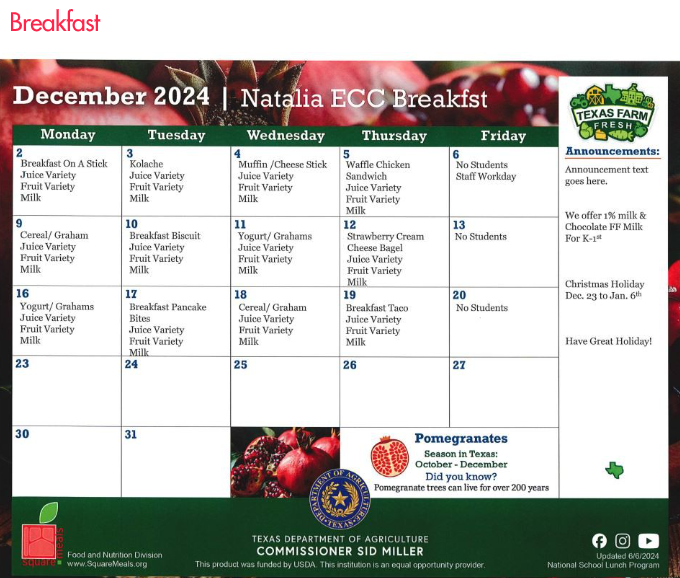 DEC MENU