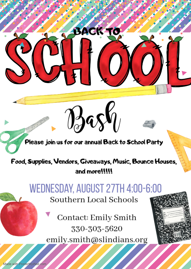 Back-to-School Bash Announcement Back-to-School Bash Announcement