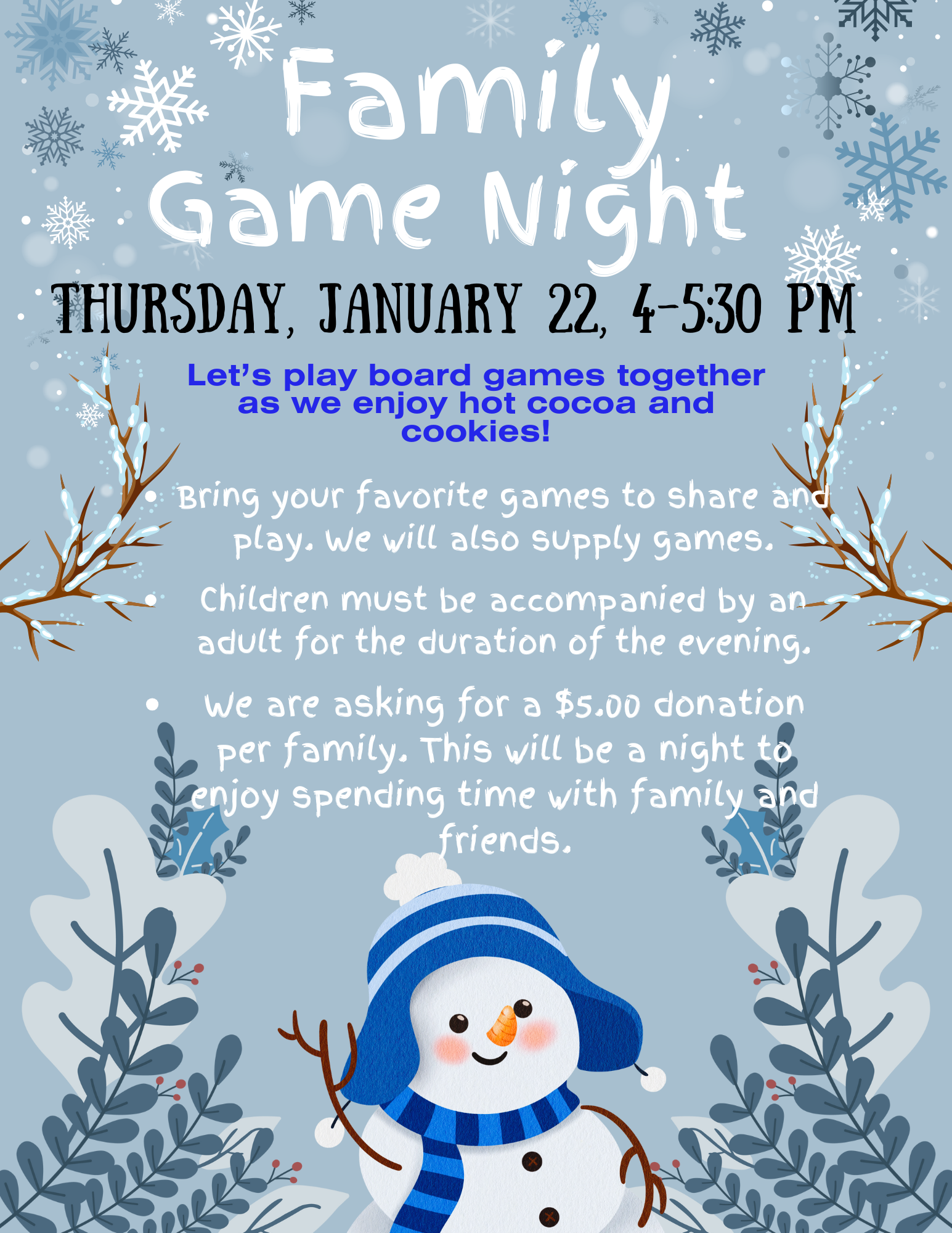 Family Game Night Flyer
