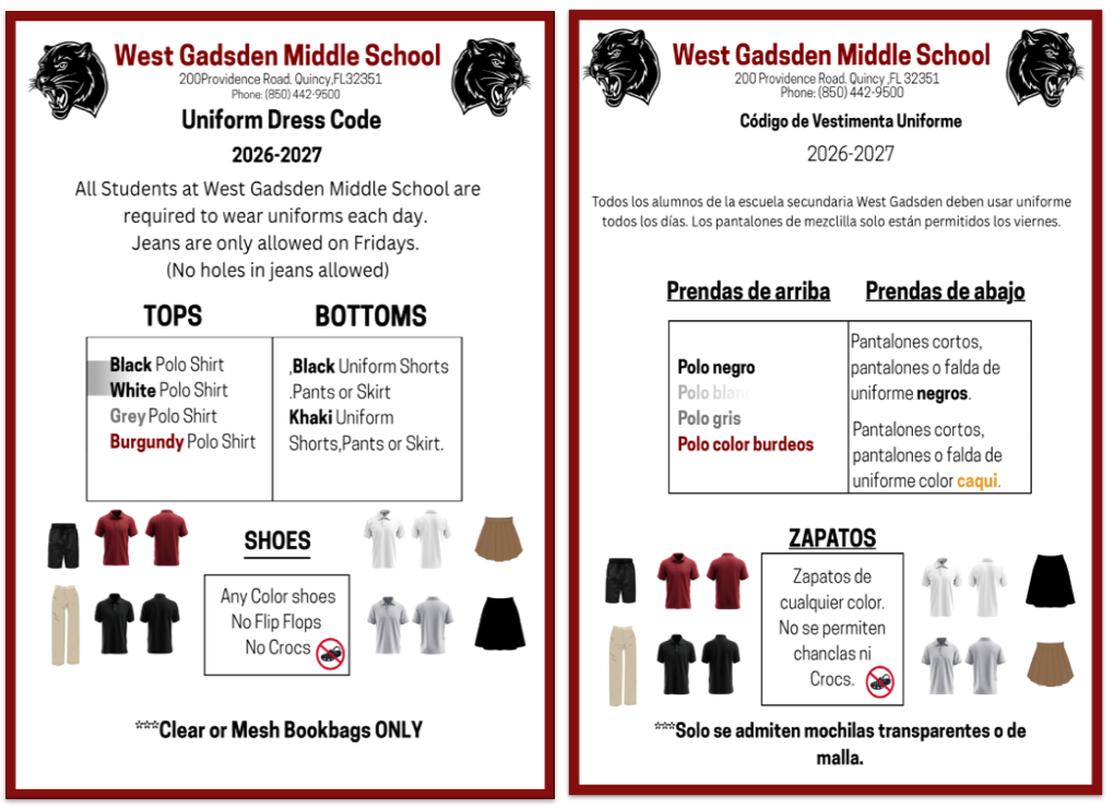 2026-2027 DRESS CODE POLICY