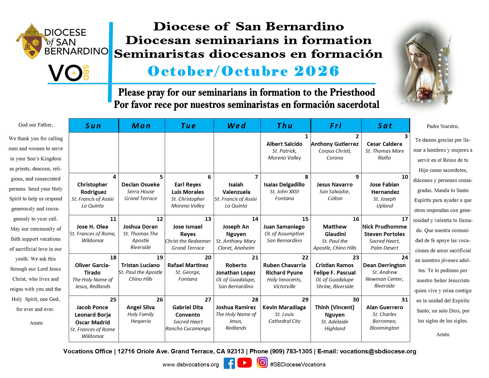 Vocations Calendar