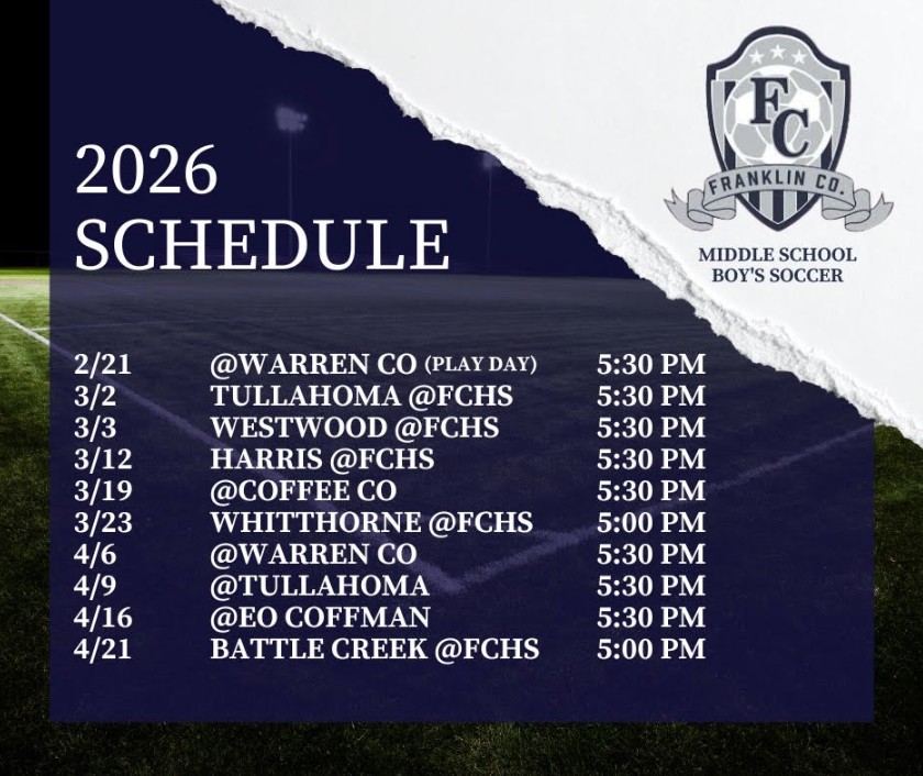 Boys Soccer schedule