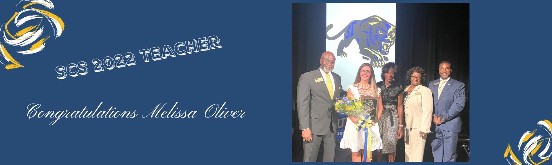 SCS Teacher of the Year - Melissa Oliver
