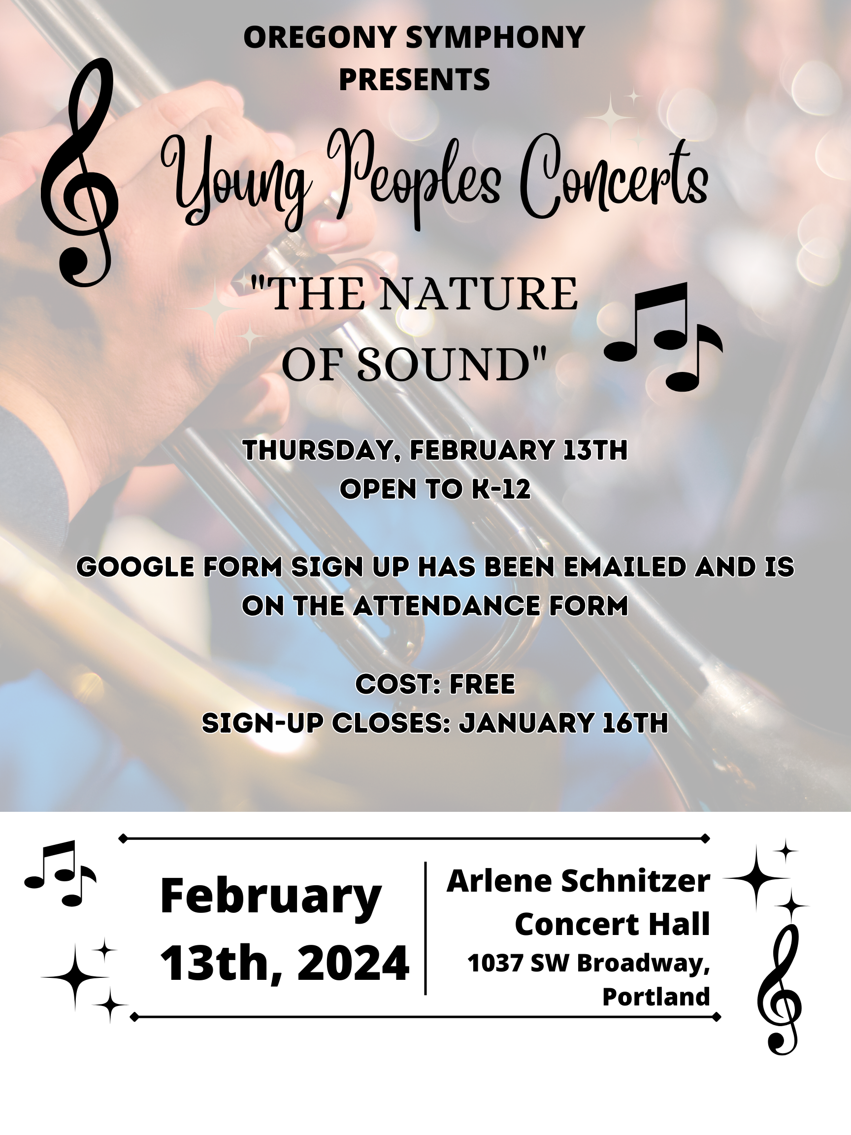 Sign up for Oregon Symphony Field Trip