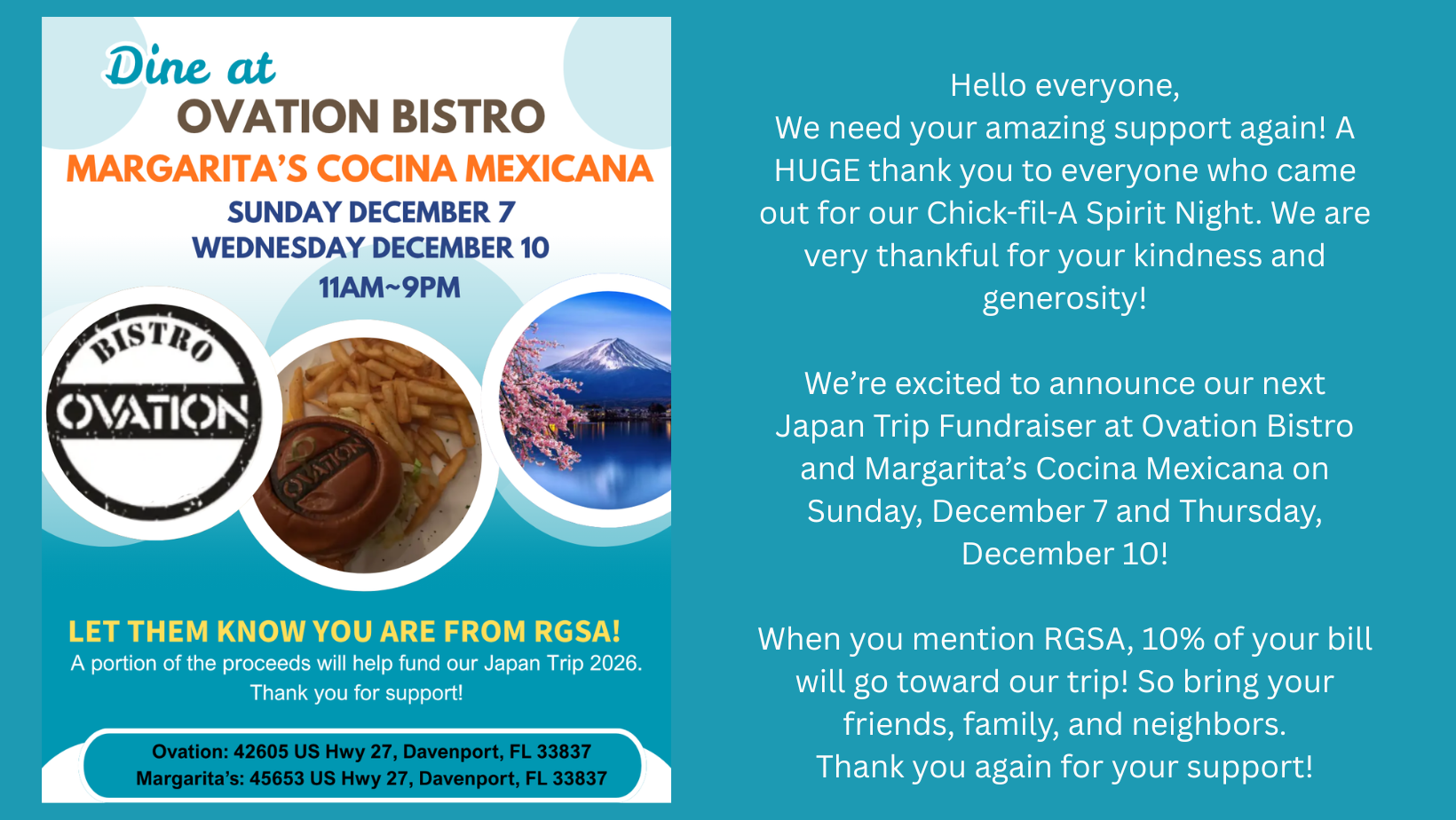 Japan Fundraiser Flyer