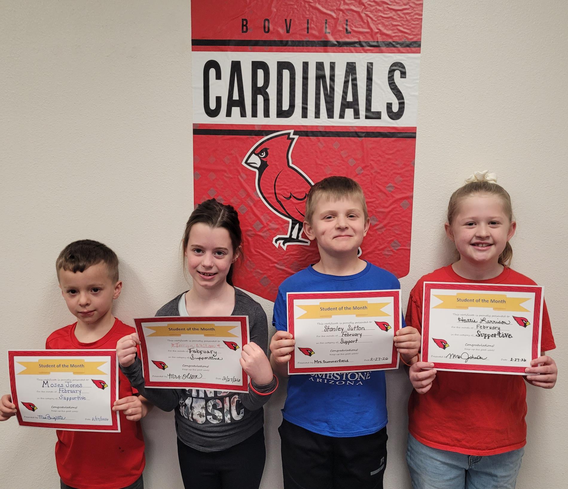 February Students of the Month