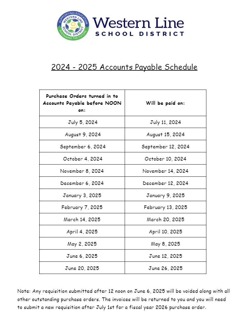 24-25 Accounts Payable Schedule