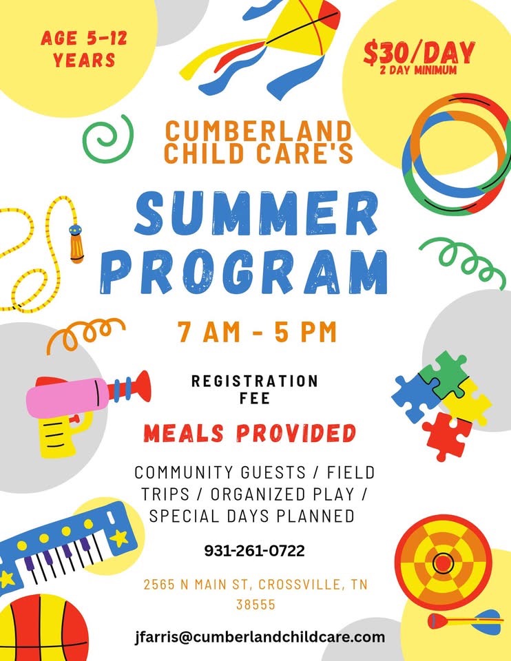 Cumberland Child Care Summer Program Flyer Cumberland Child Care Summer Program Flyer