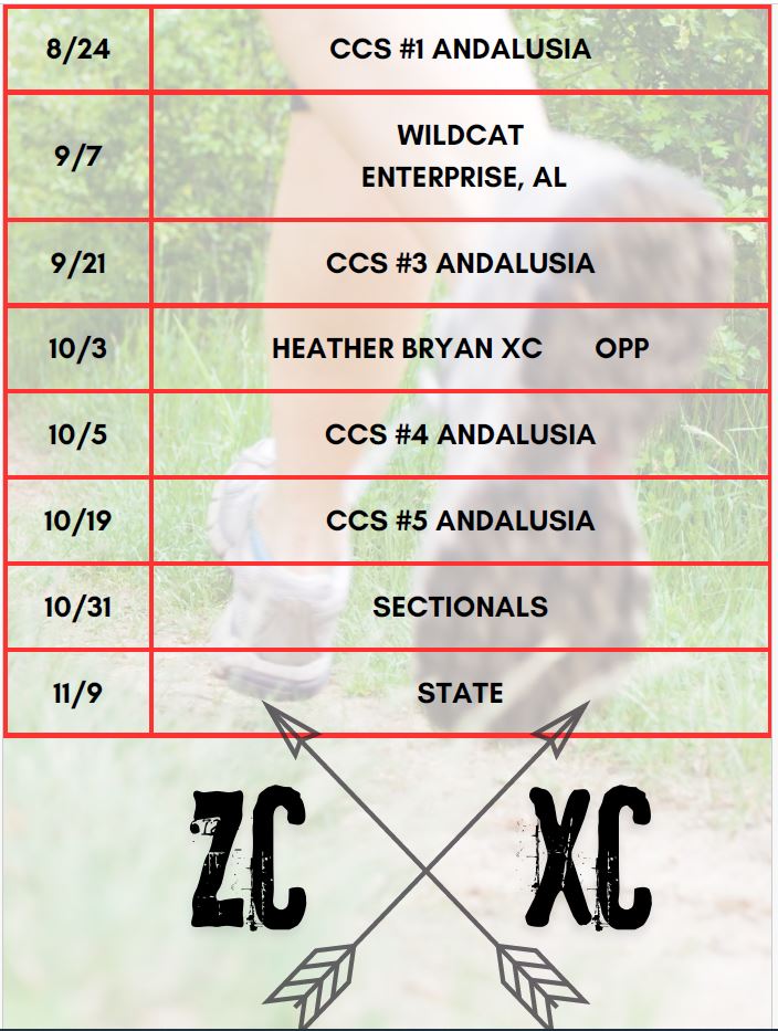 Cross Country Schedule 2024