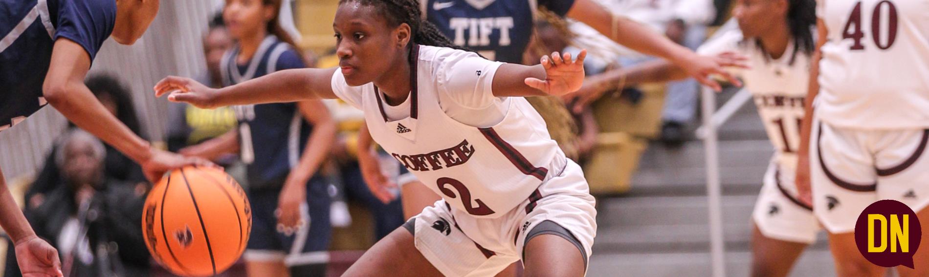 Coffee High Lady Trojans Basketball in a game vs Tift County