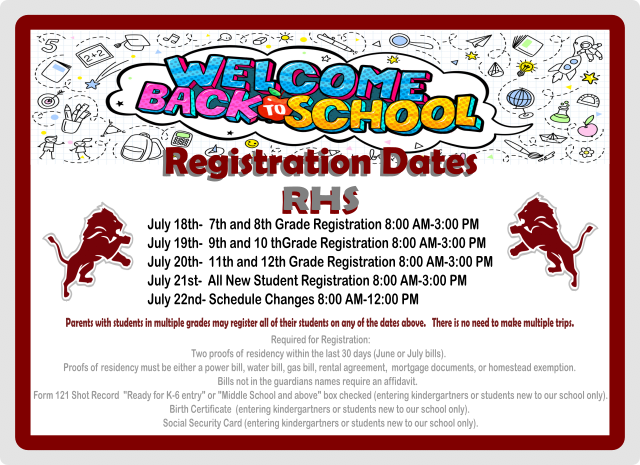 Registration Dates