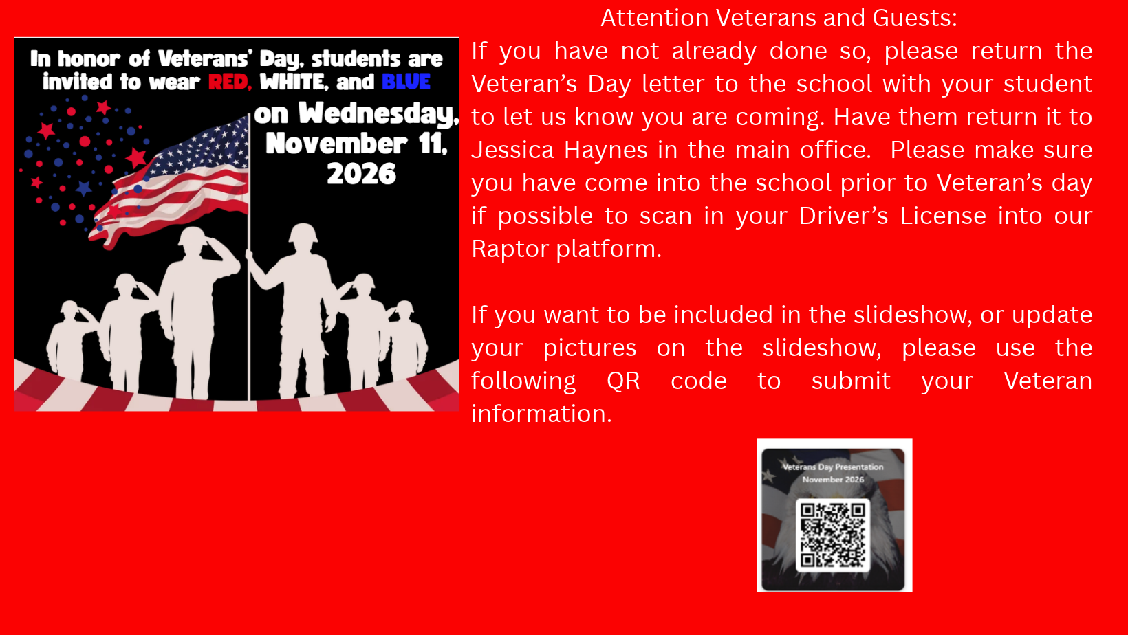 Veterans Day Information