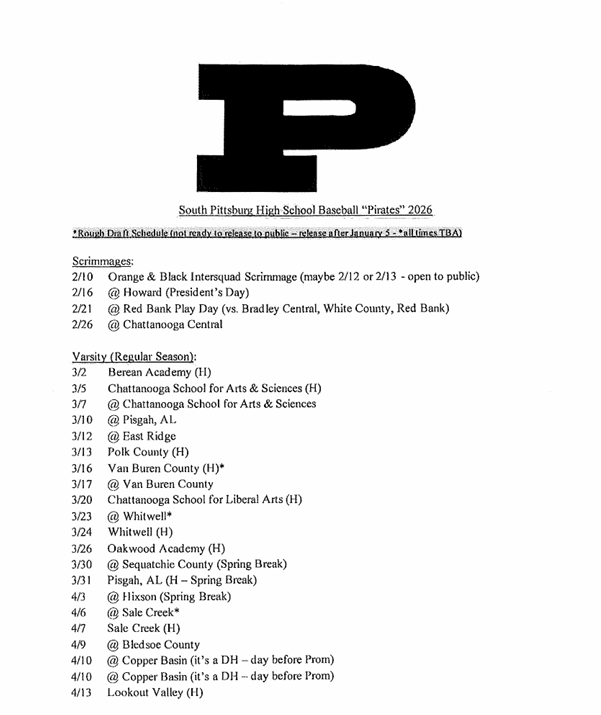 26 baseball schedule
