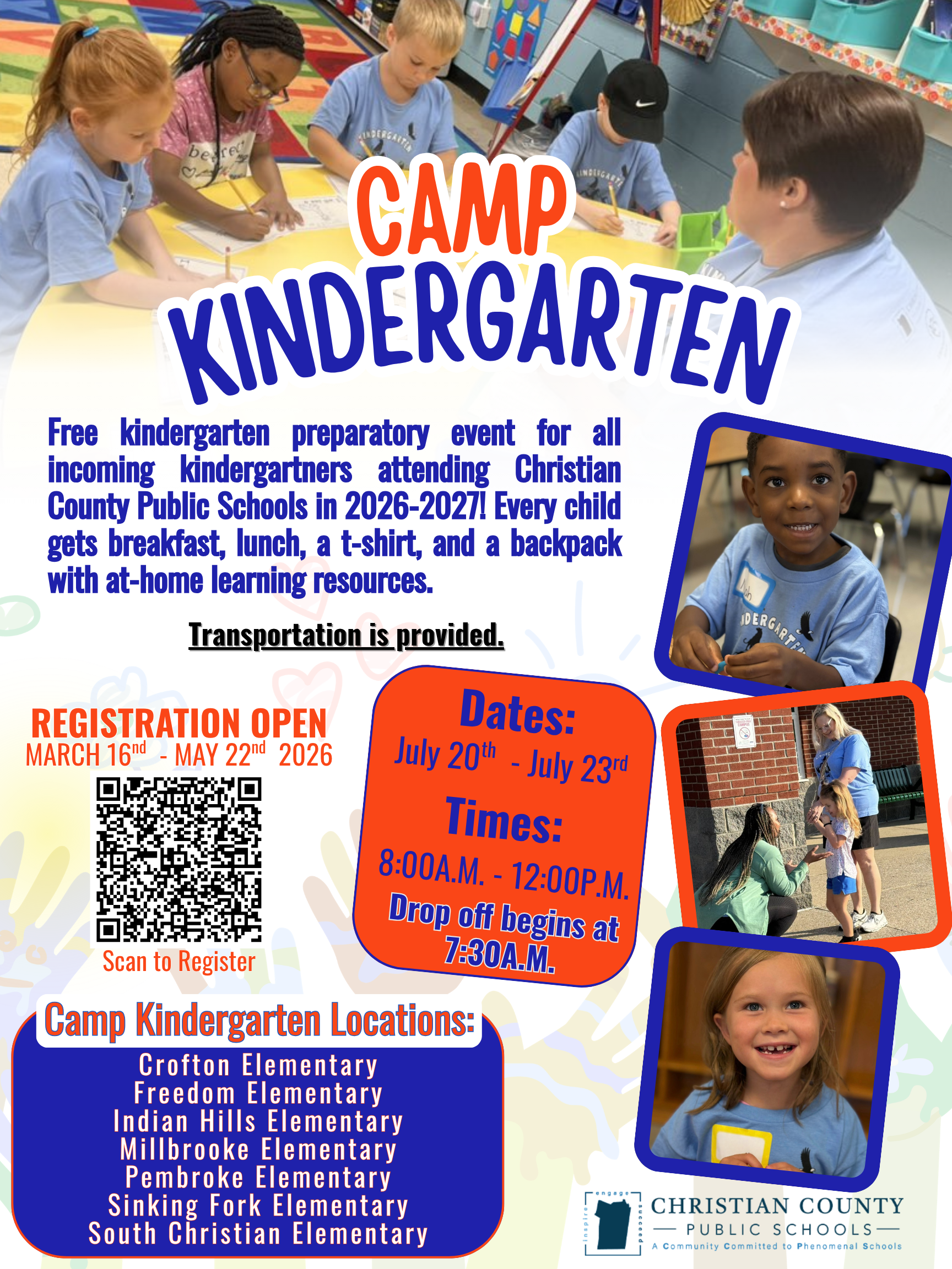 CCPS Camp Kindergarten Flyer 