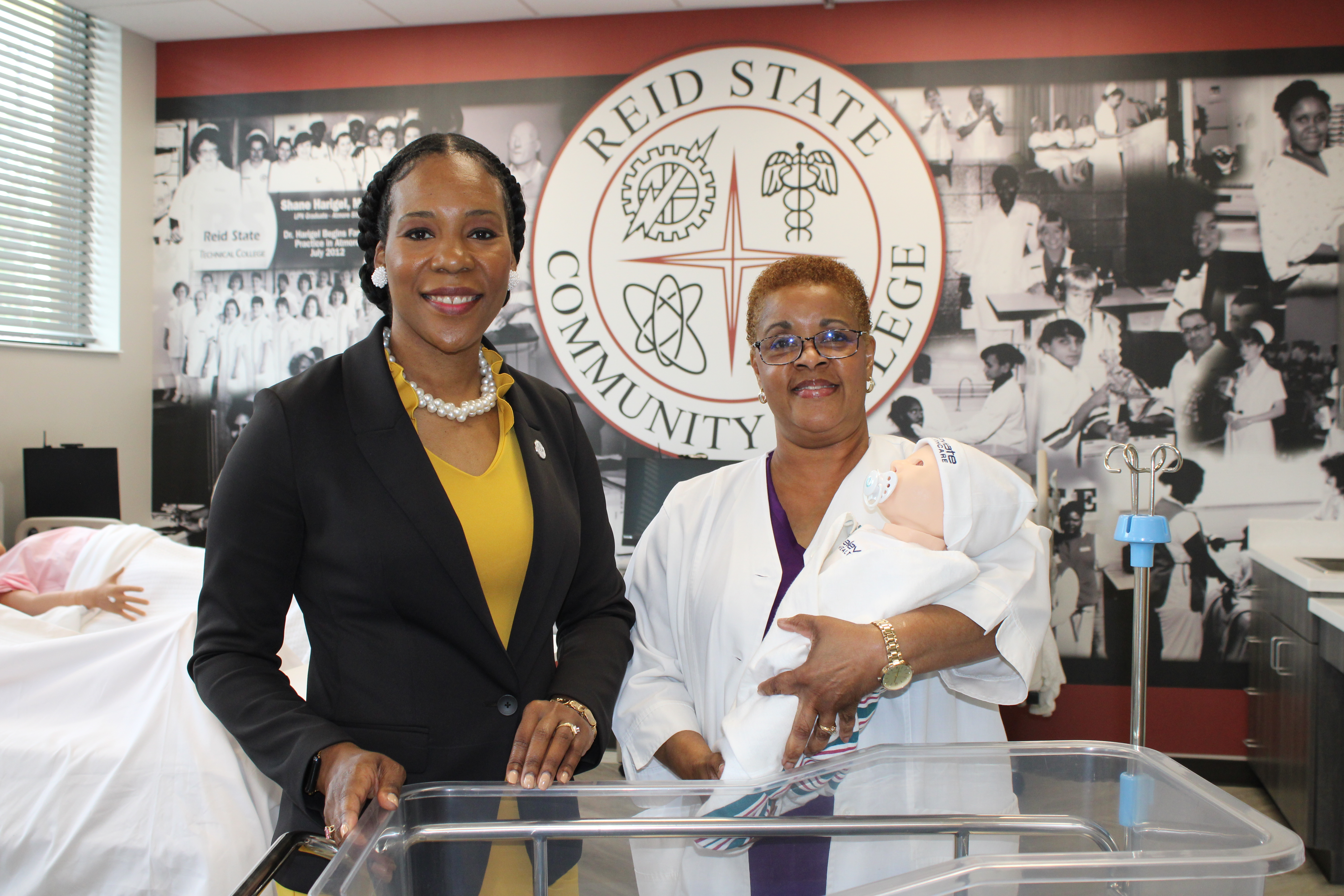Dr. Coretta Boykin  President of Reid State and Karen Barnes Director of Nursing with Luna