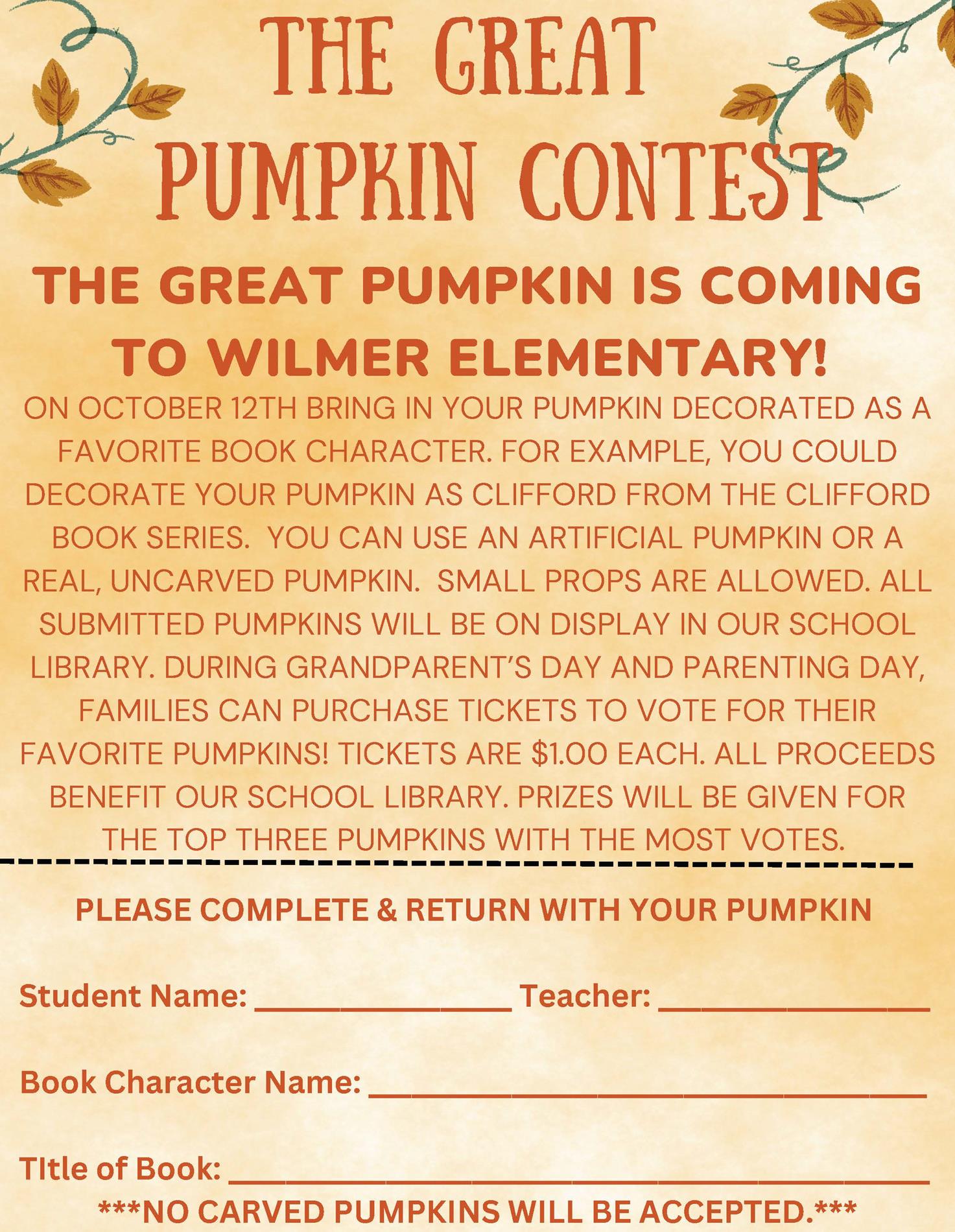 Great Pumpkin at Wilmer Information