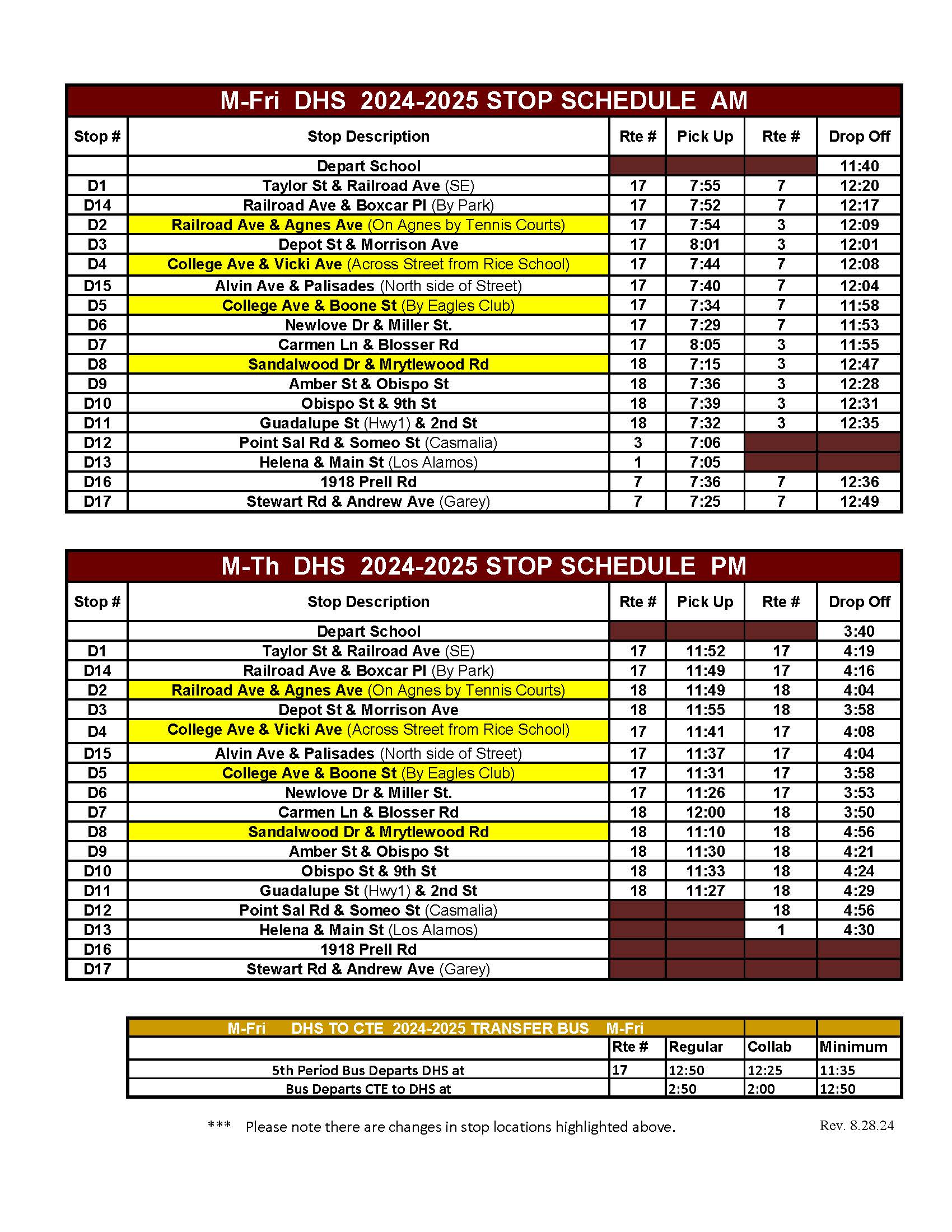 Bus Schedule-2024-2025