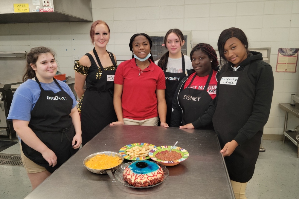 Culinary Arts Students study Salad Dressings & Dips
