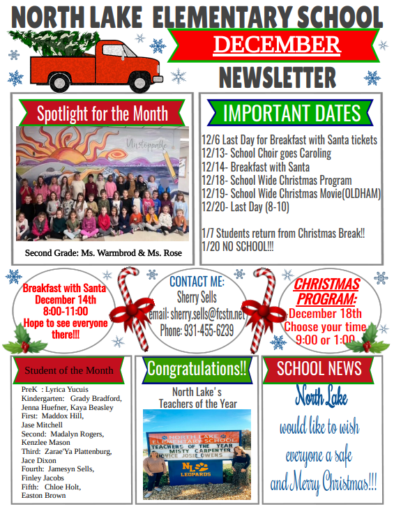 December Newsletter and Important Events