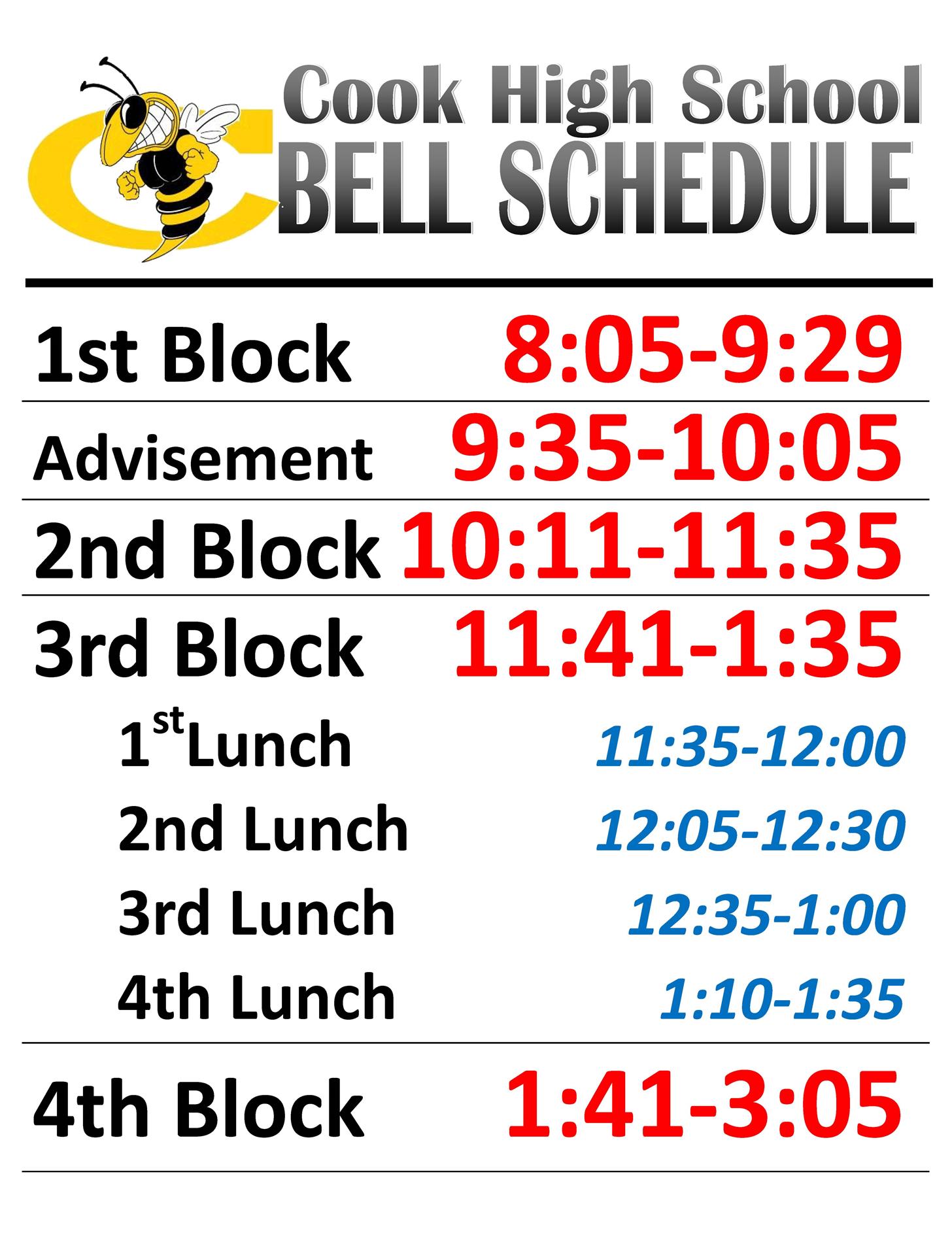 bell schedule