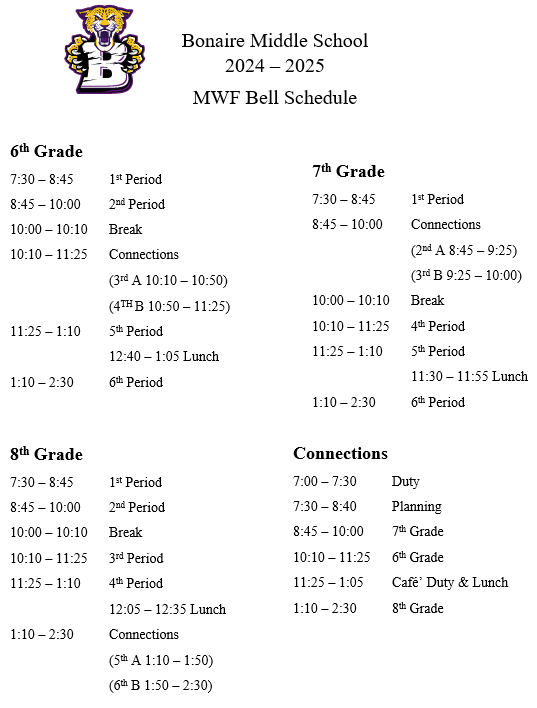 Bell Schedule