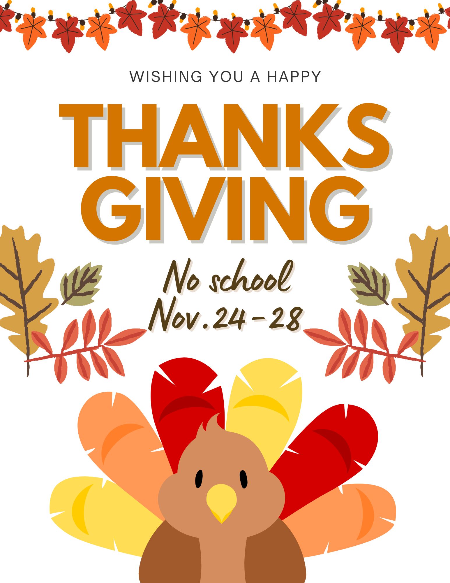 thanksgiving flyer with link to info document