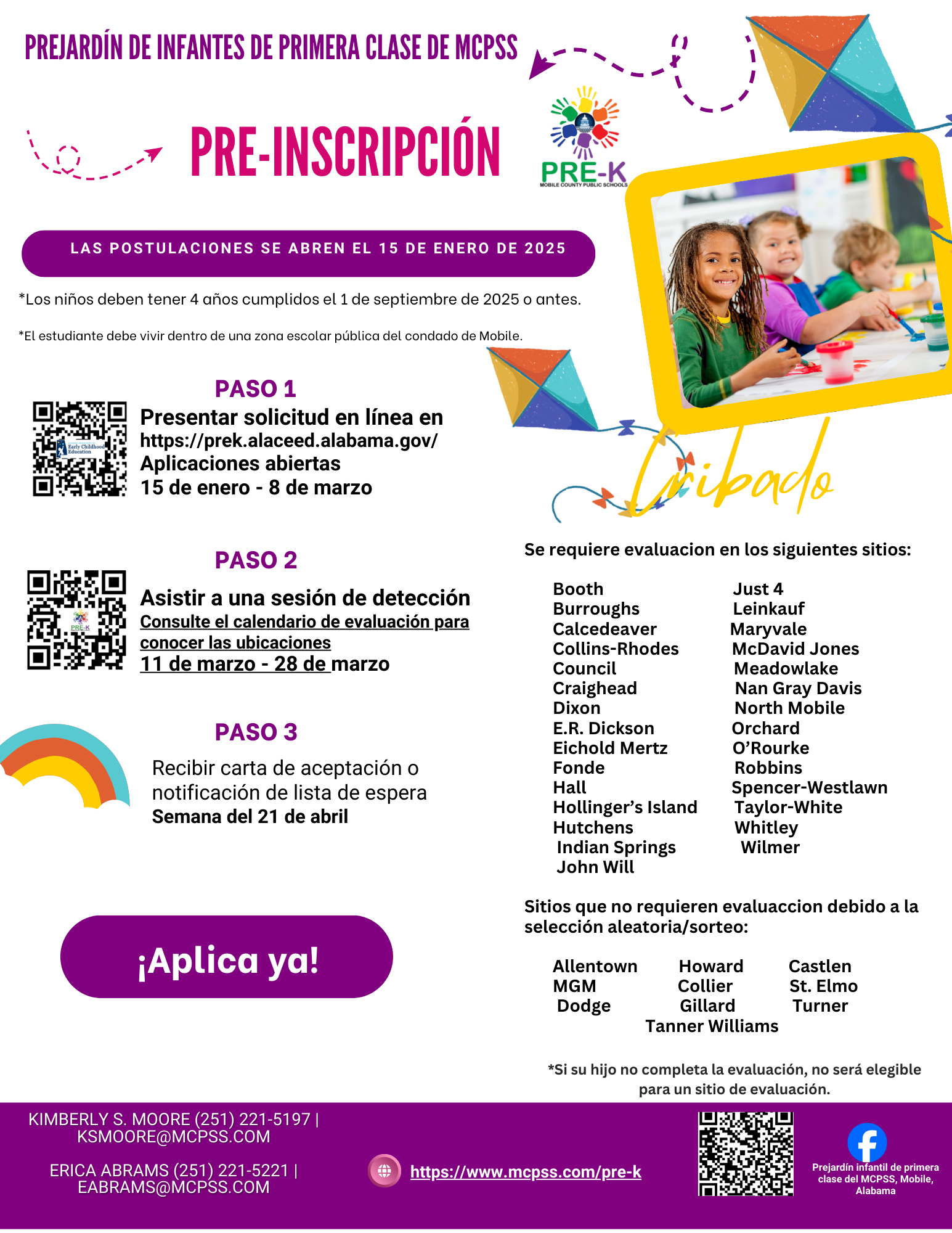 MCPSS Pre K Registration (Spanish)