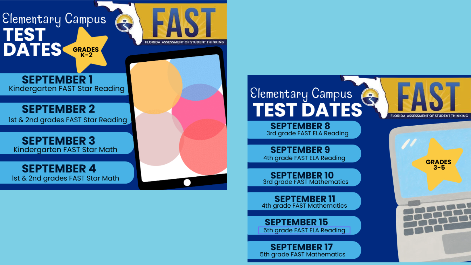Elementary PM1 Testing Dates