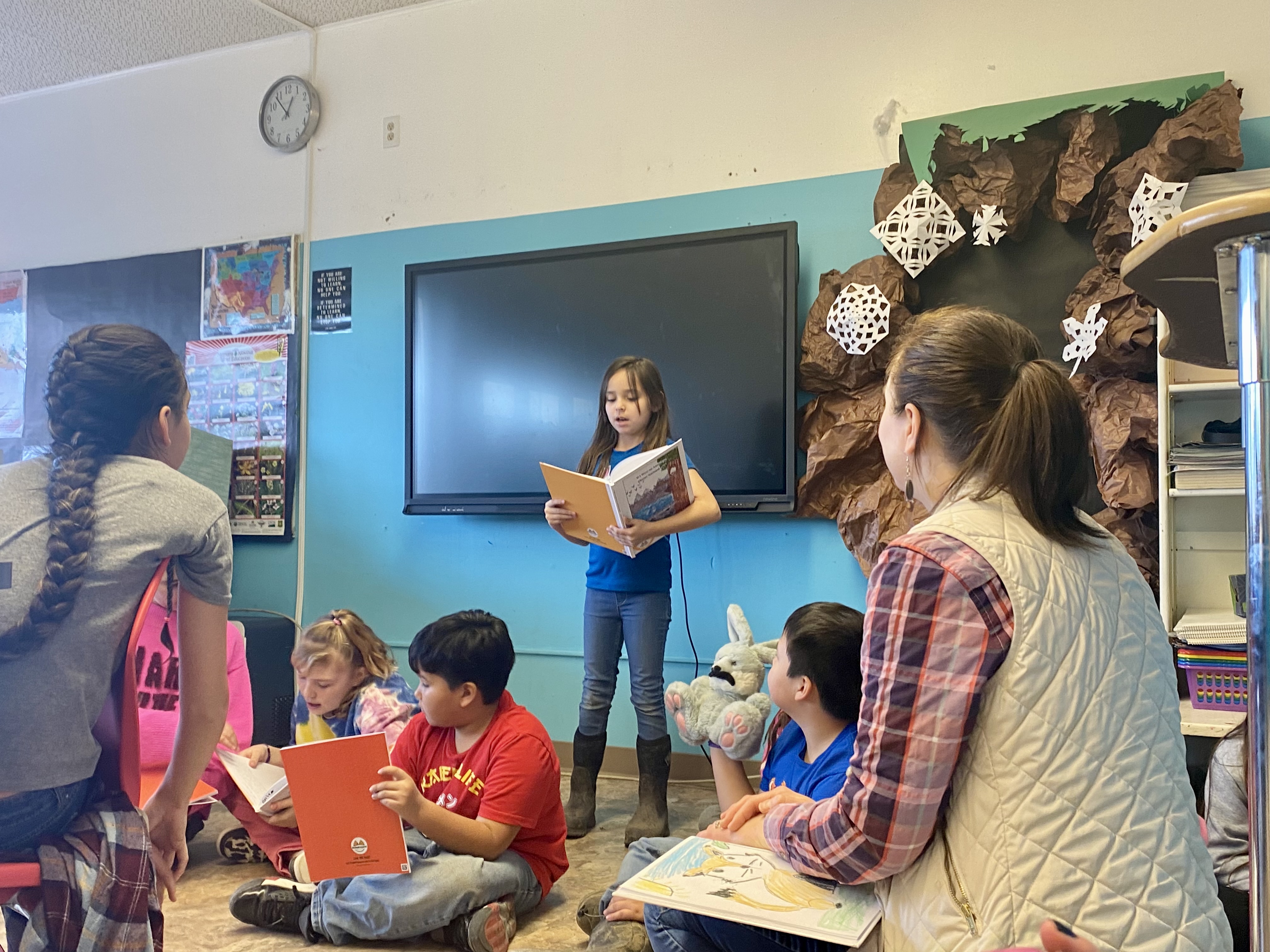 Students Presenting Their Books