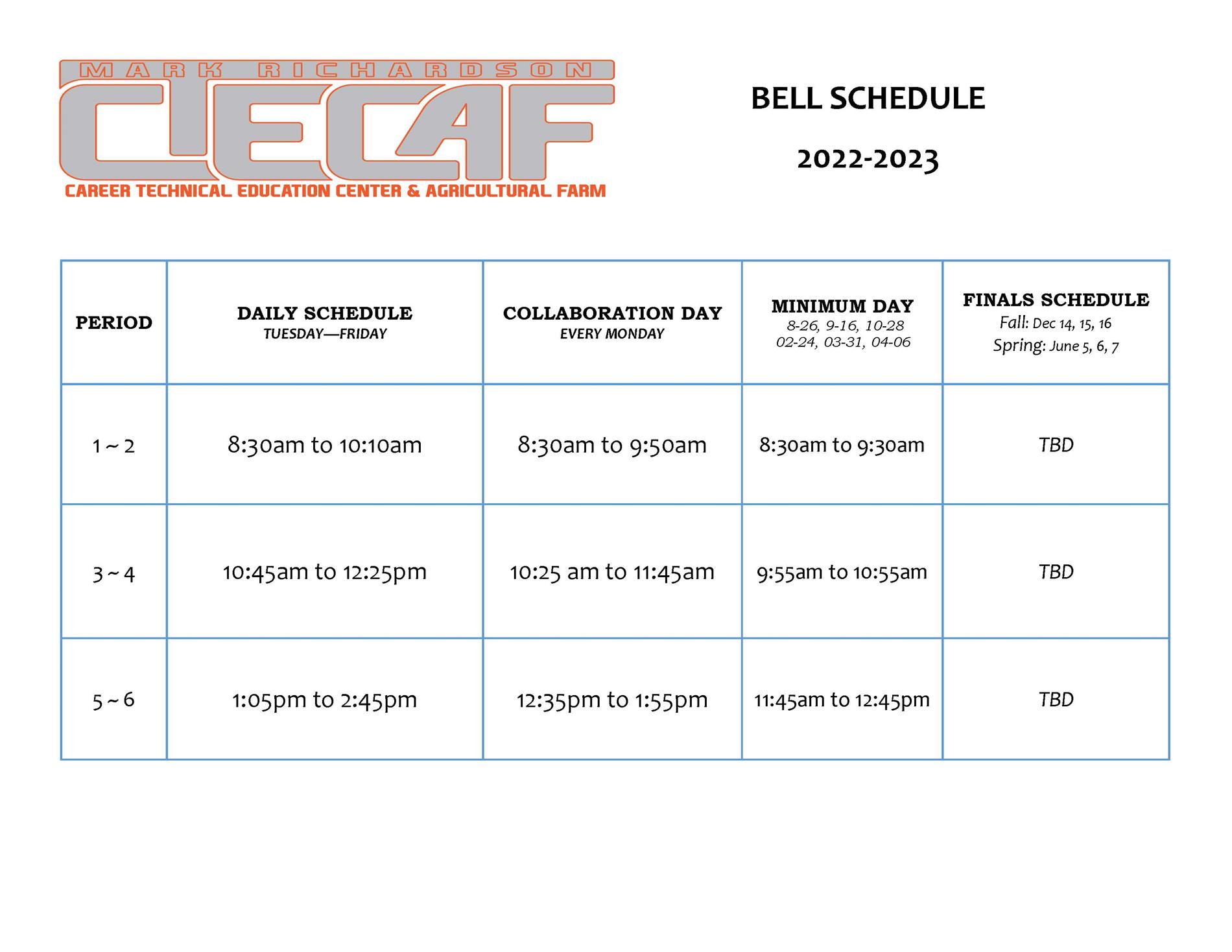 Bell Sched 22-23