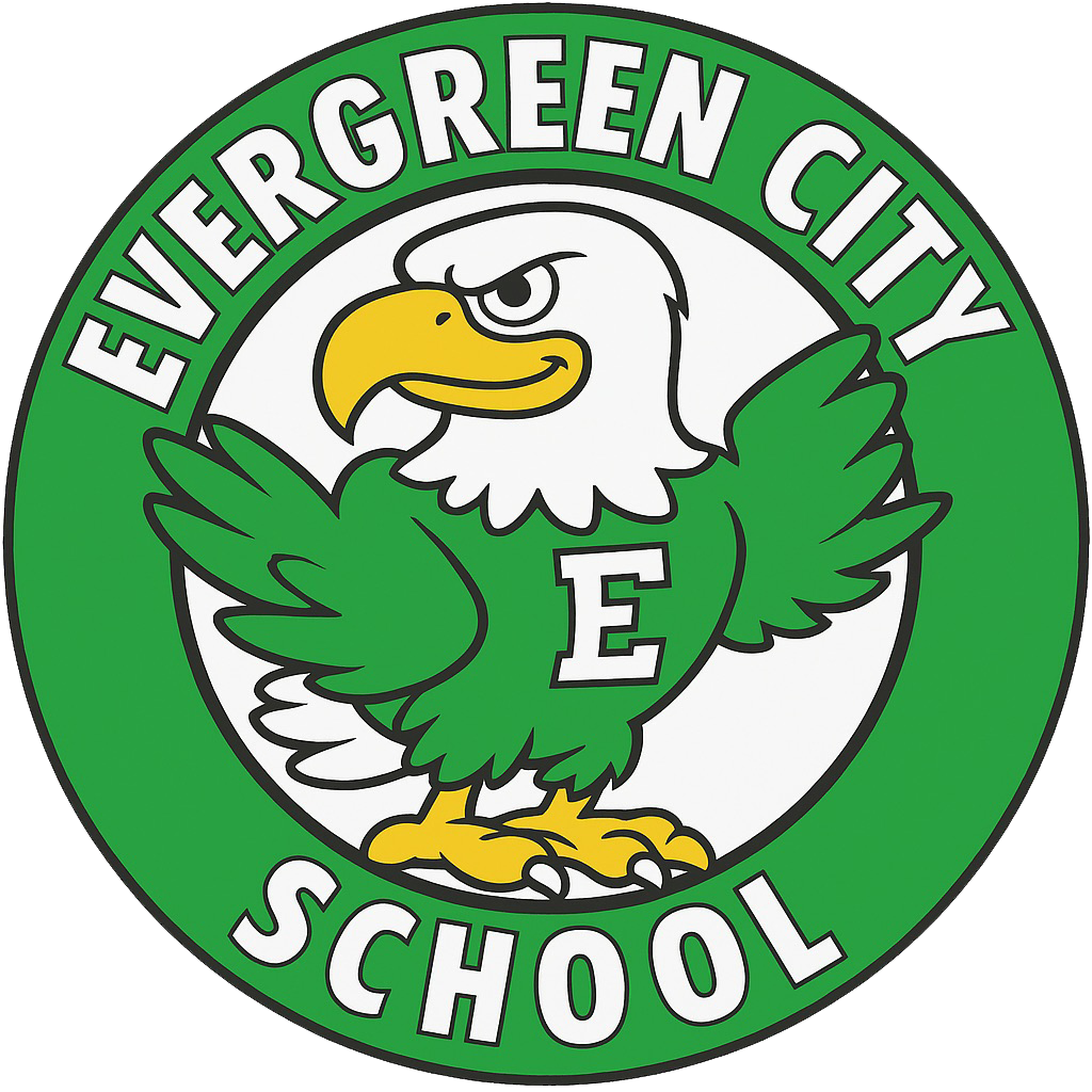Evergreen City School Eagle Logo