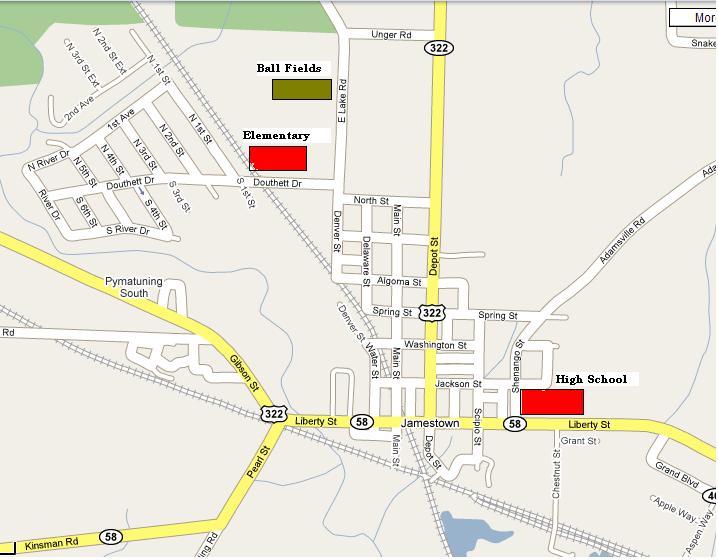 athletic event location map