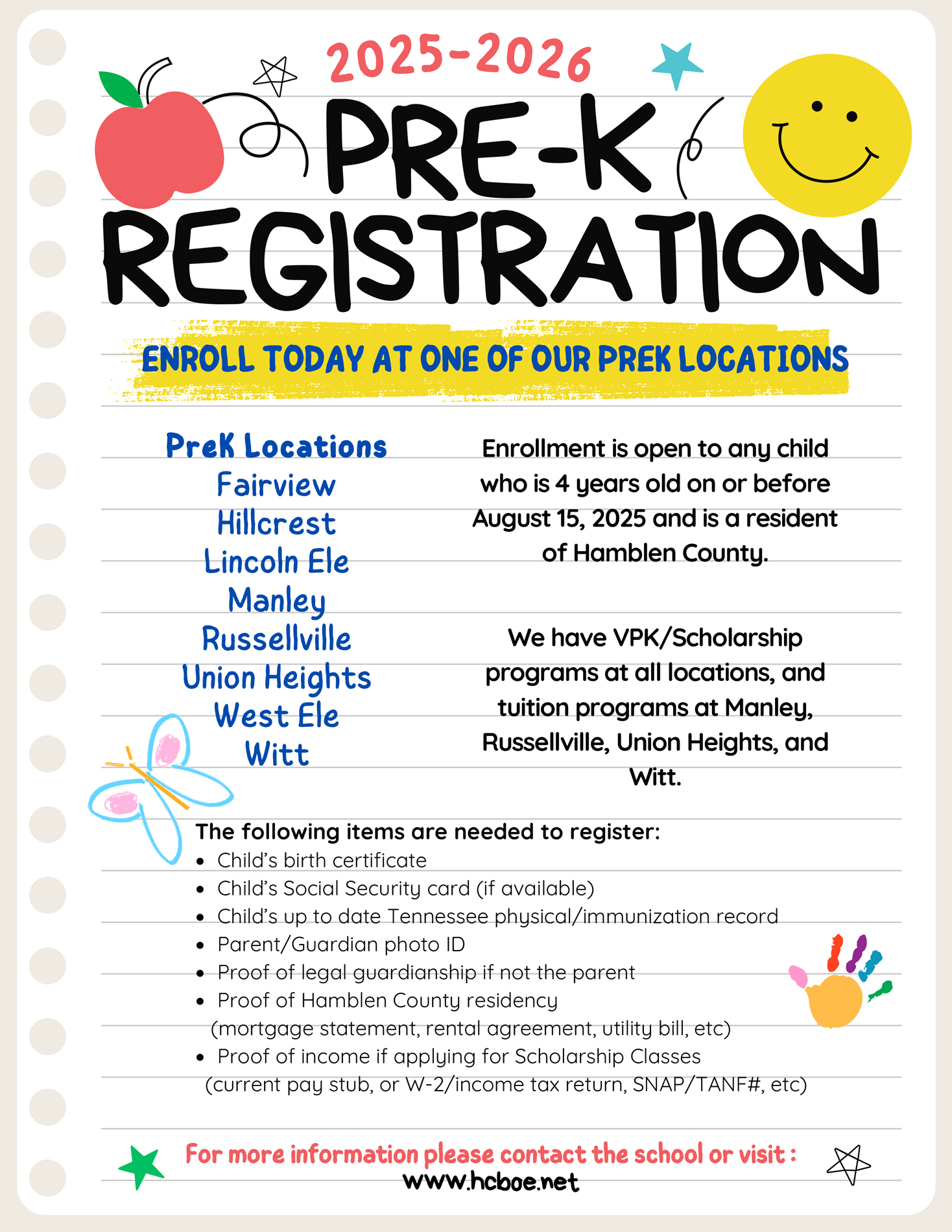 preK info in English