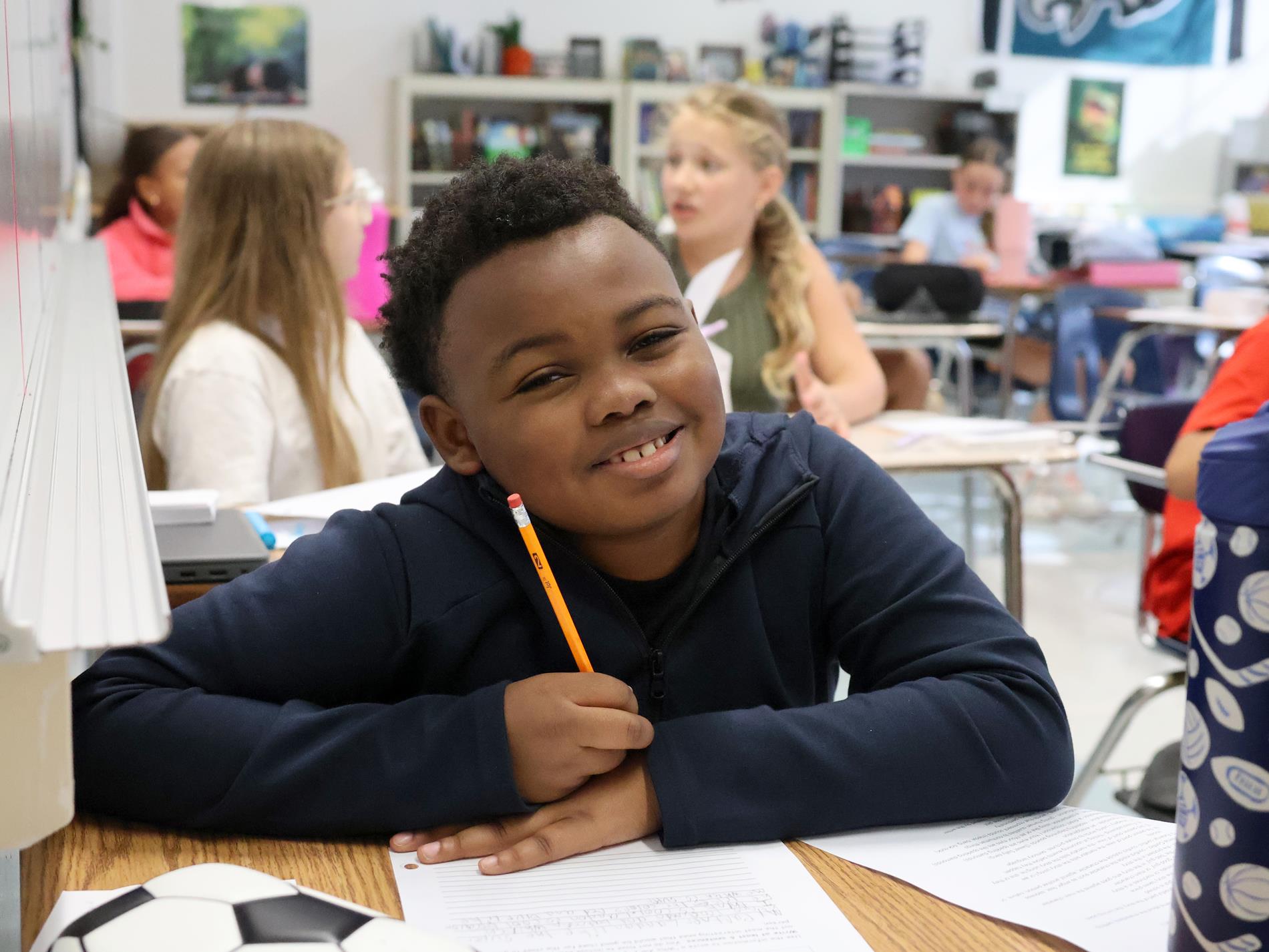 Student with pencil