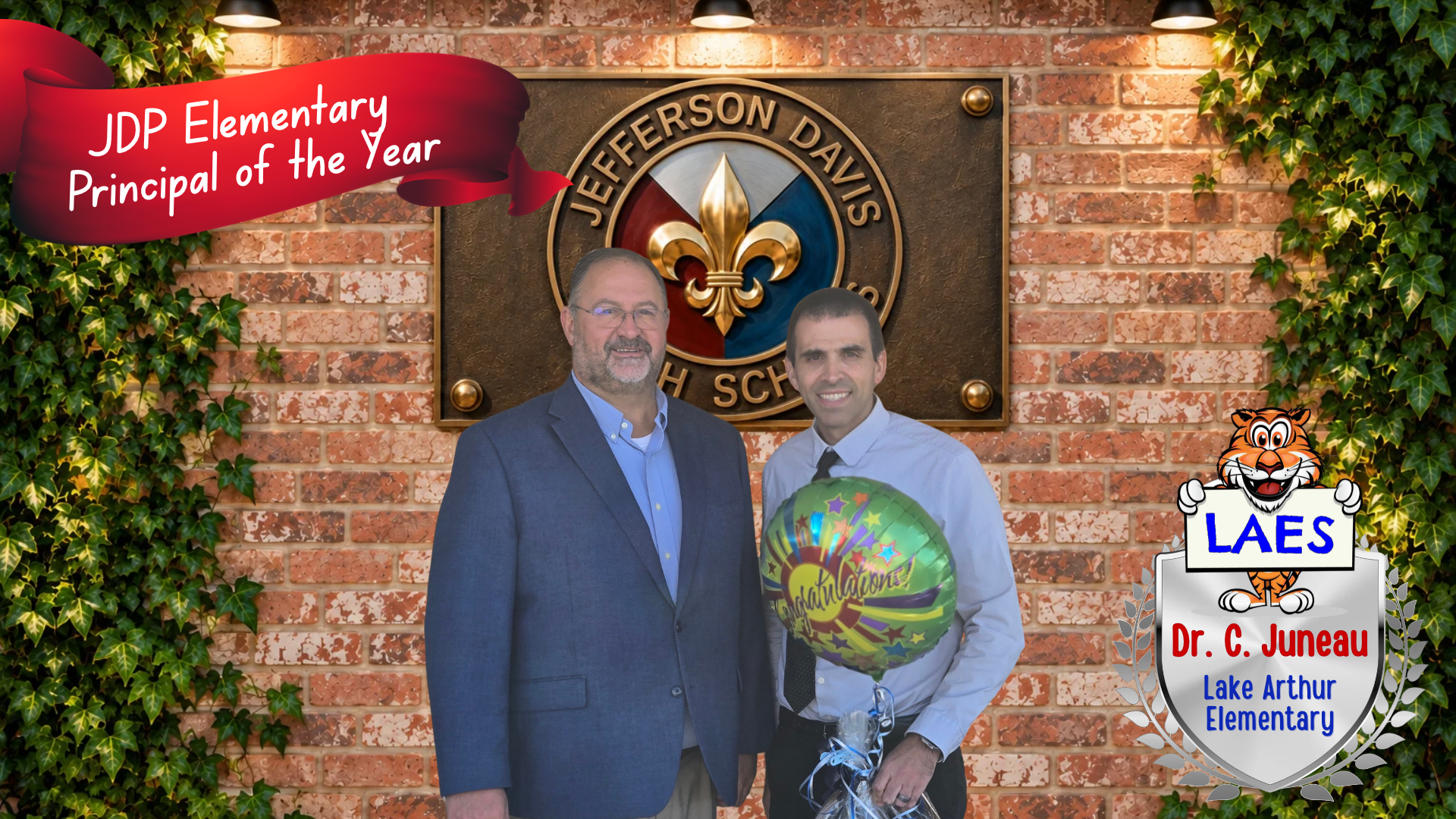 Congratulations to Dr. C. Juneau, Jefferson Davis Parish Elementary Principal of the Year!