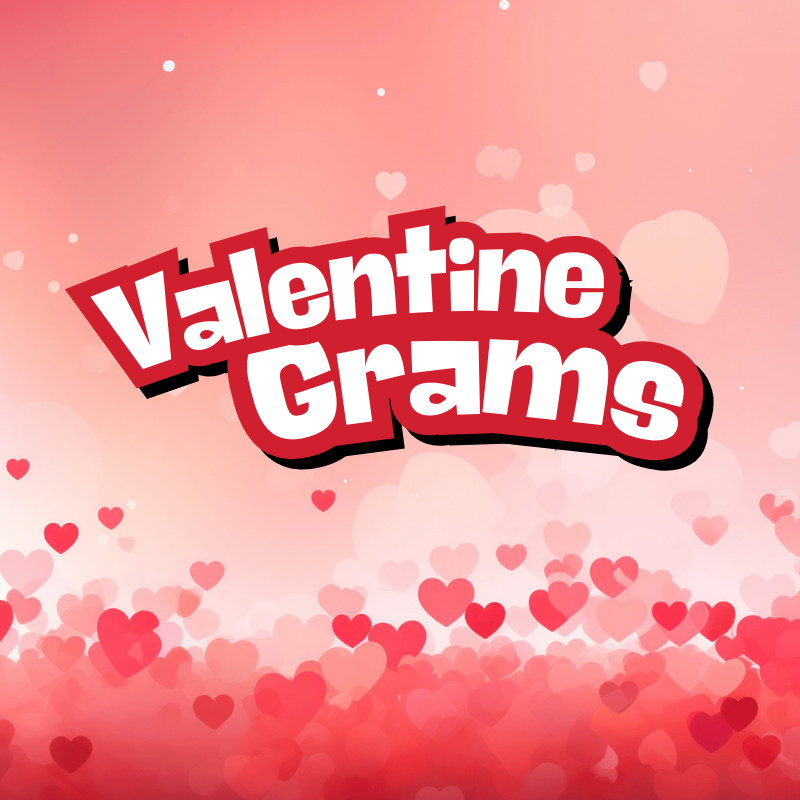 Valentine Grams. Hearts background