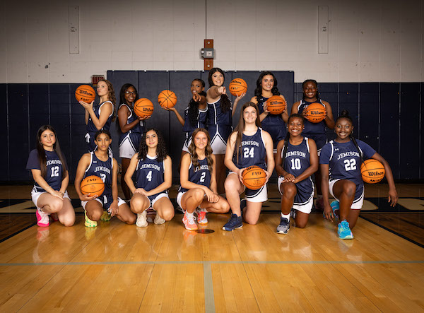 Girls basketball team photo