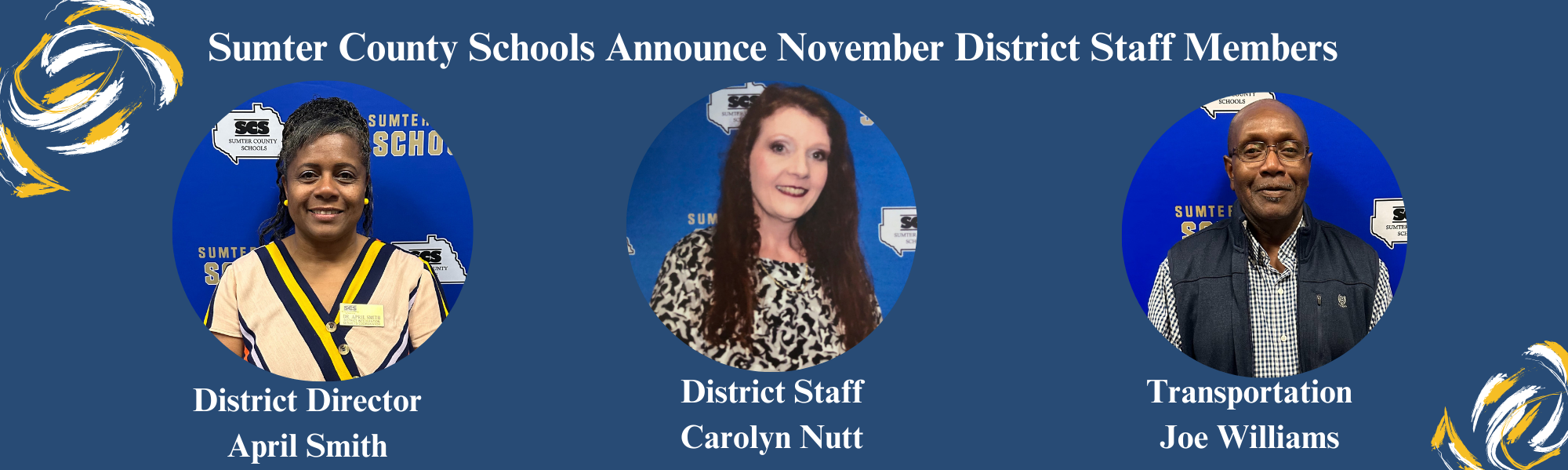 District Employees of the Month for November
