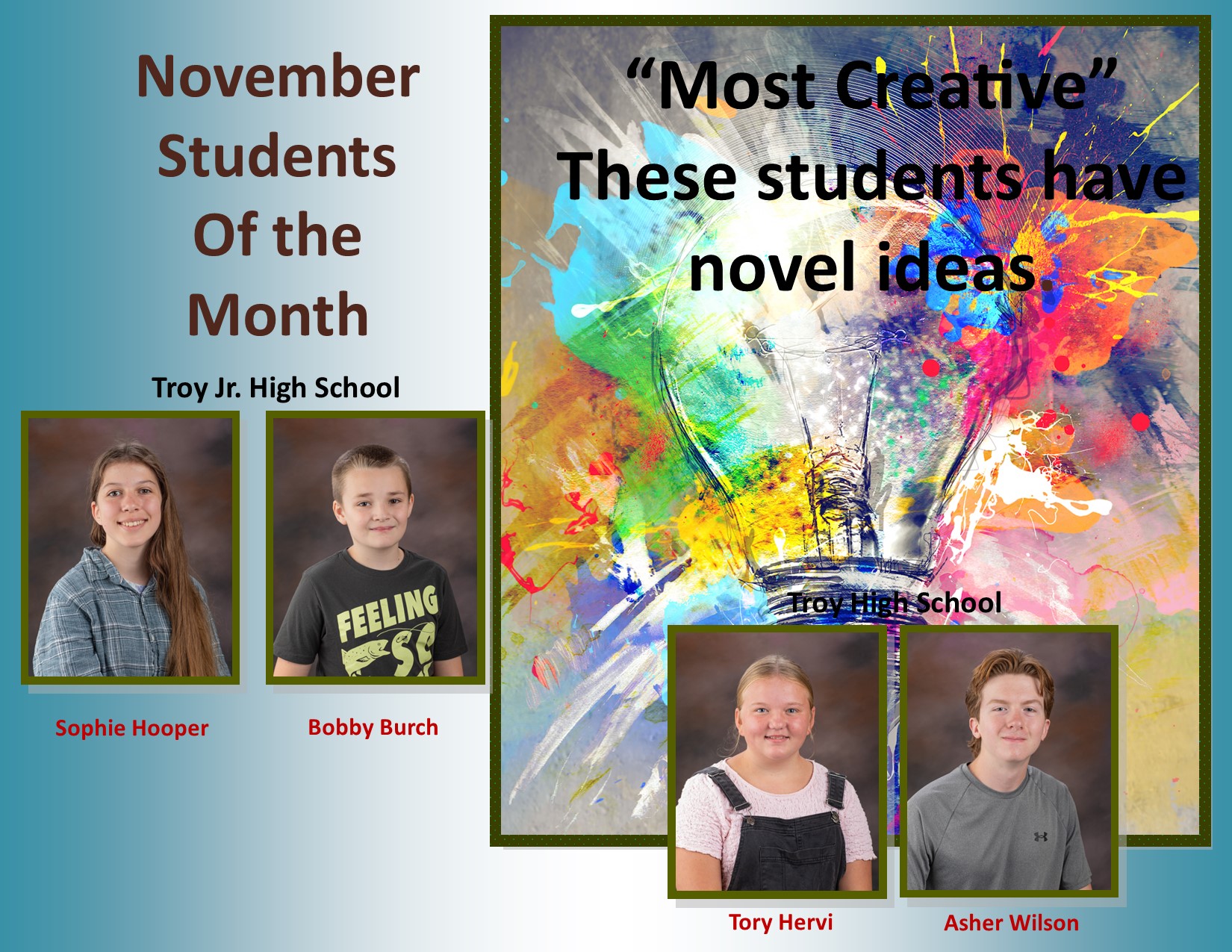 November Students of the Month