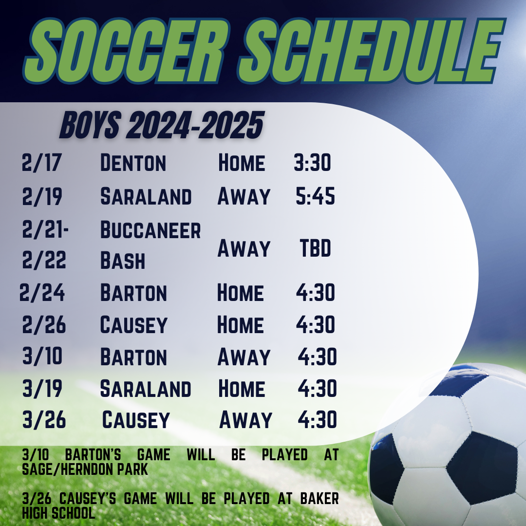 Boys Soccer Schedule 24-25