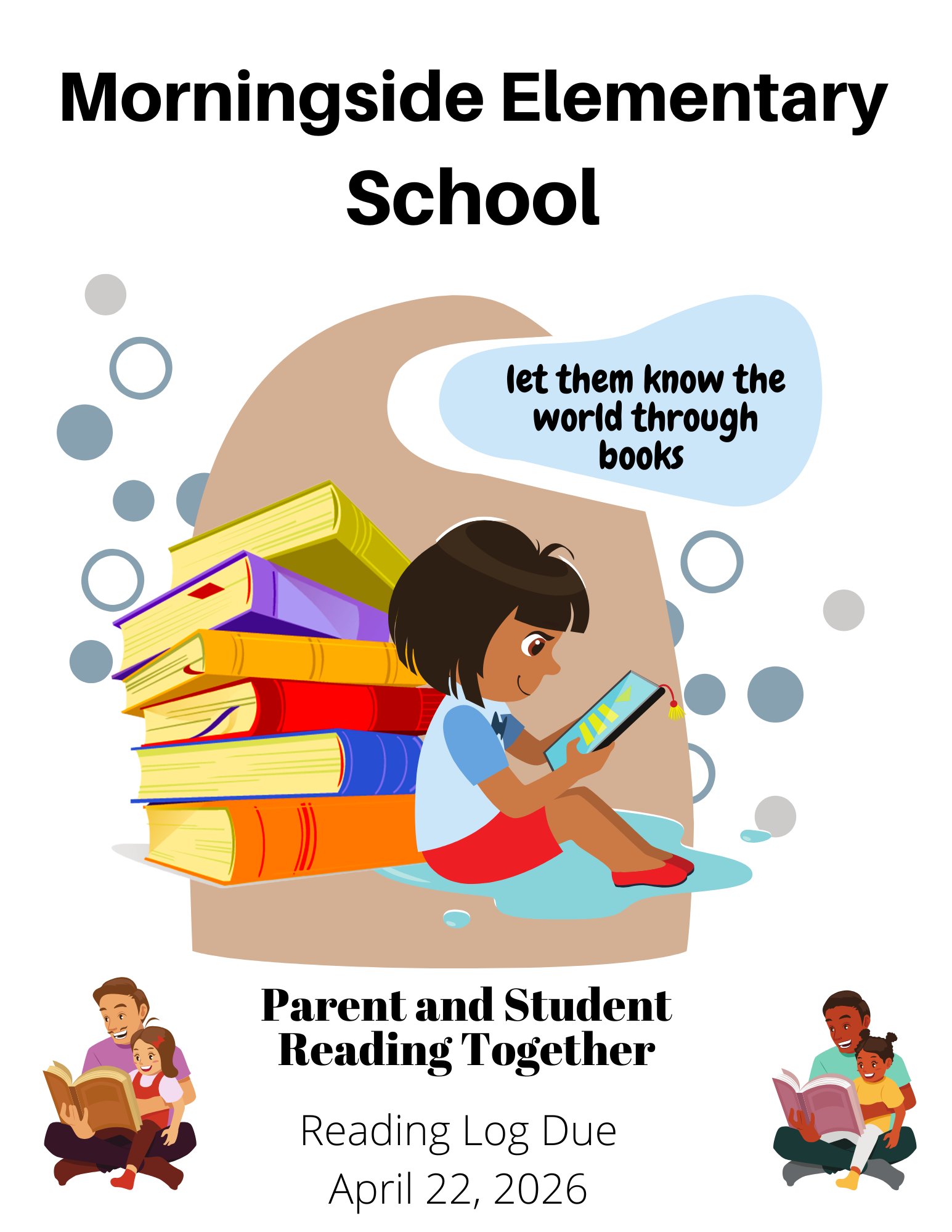 Parents and Students Reading Together reading logs are due on April 22nd to Mrs. Mason