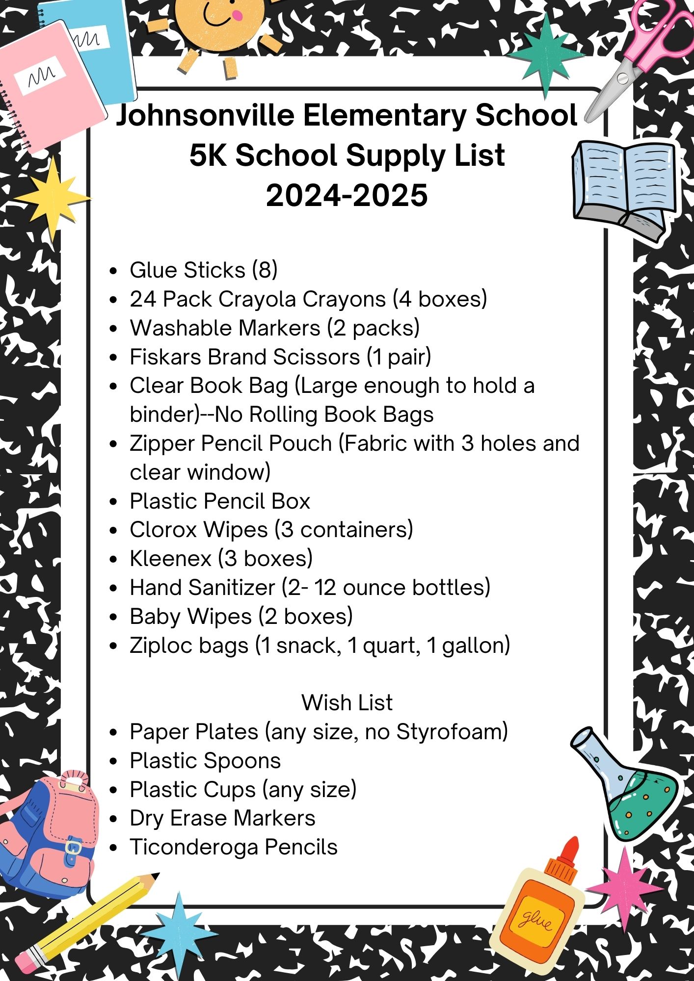 School Supply List 2023-2024 – For Parents – Lee Means Elementary
