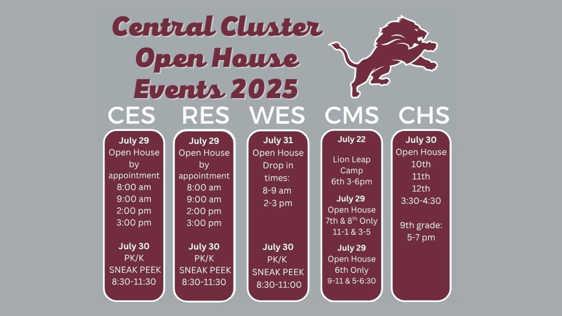 cluster open house 2025