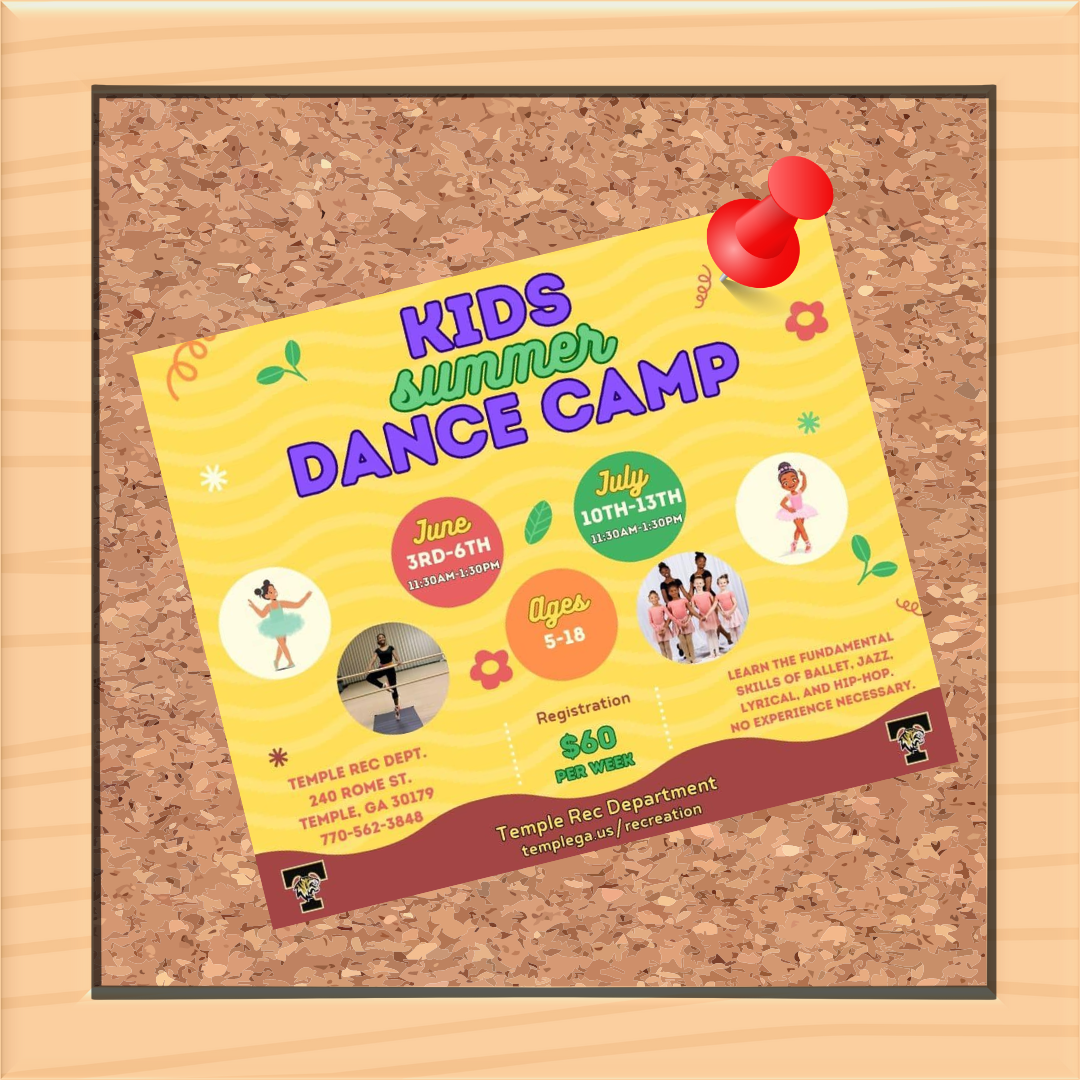 Summer Dance Camp Sponsored by Temple Recreation Department
