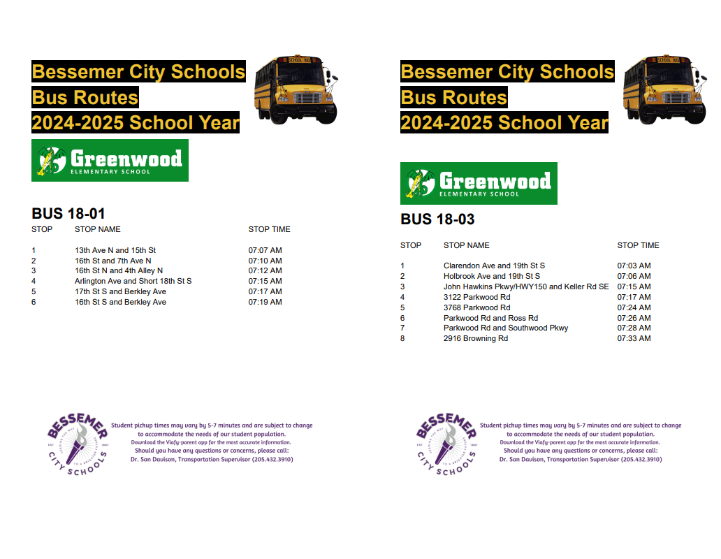 GES Bus Routes